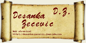 Desanka Zečević vizit kartica